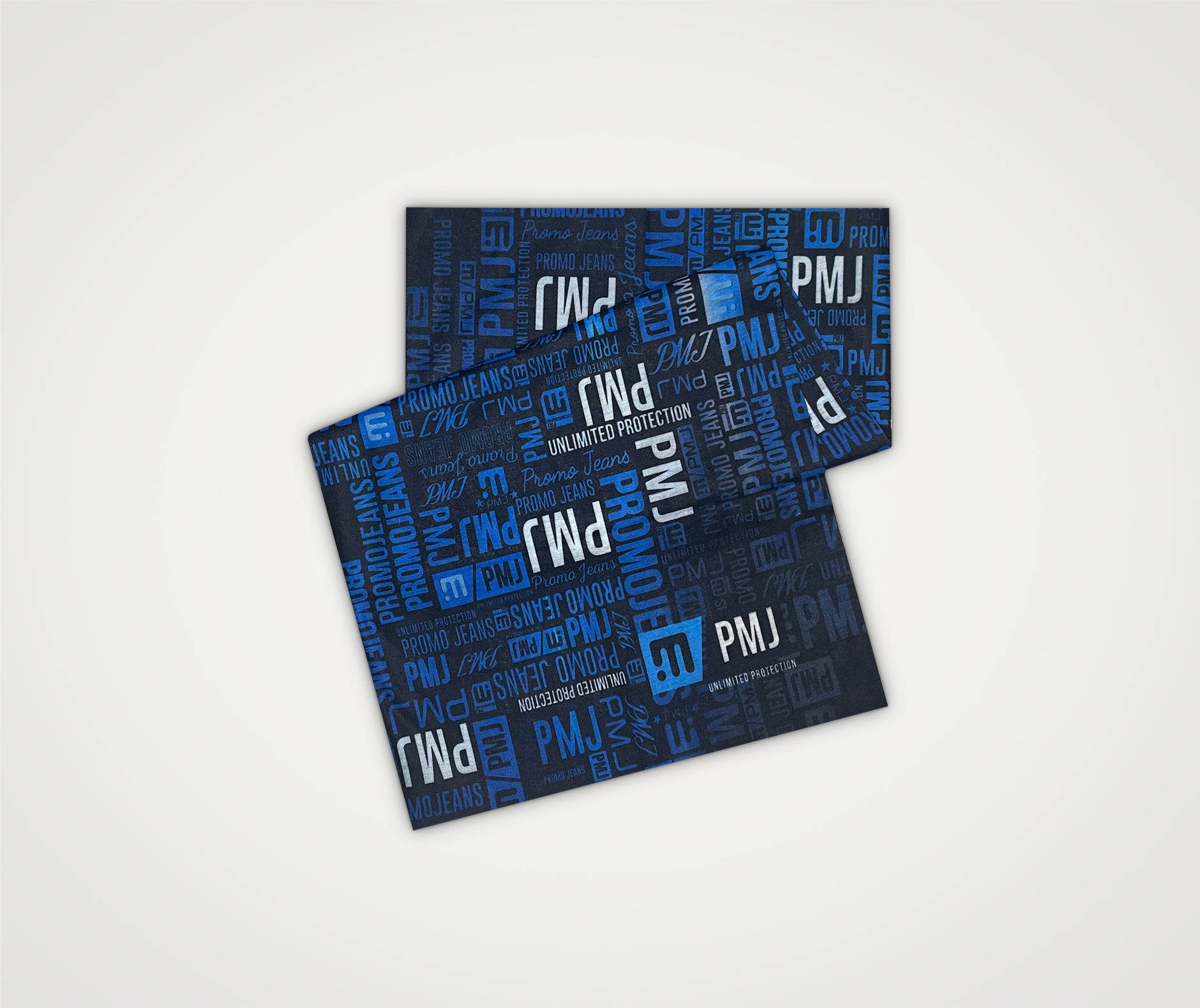 NECK TUBE PRINT BLACK & BLUE