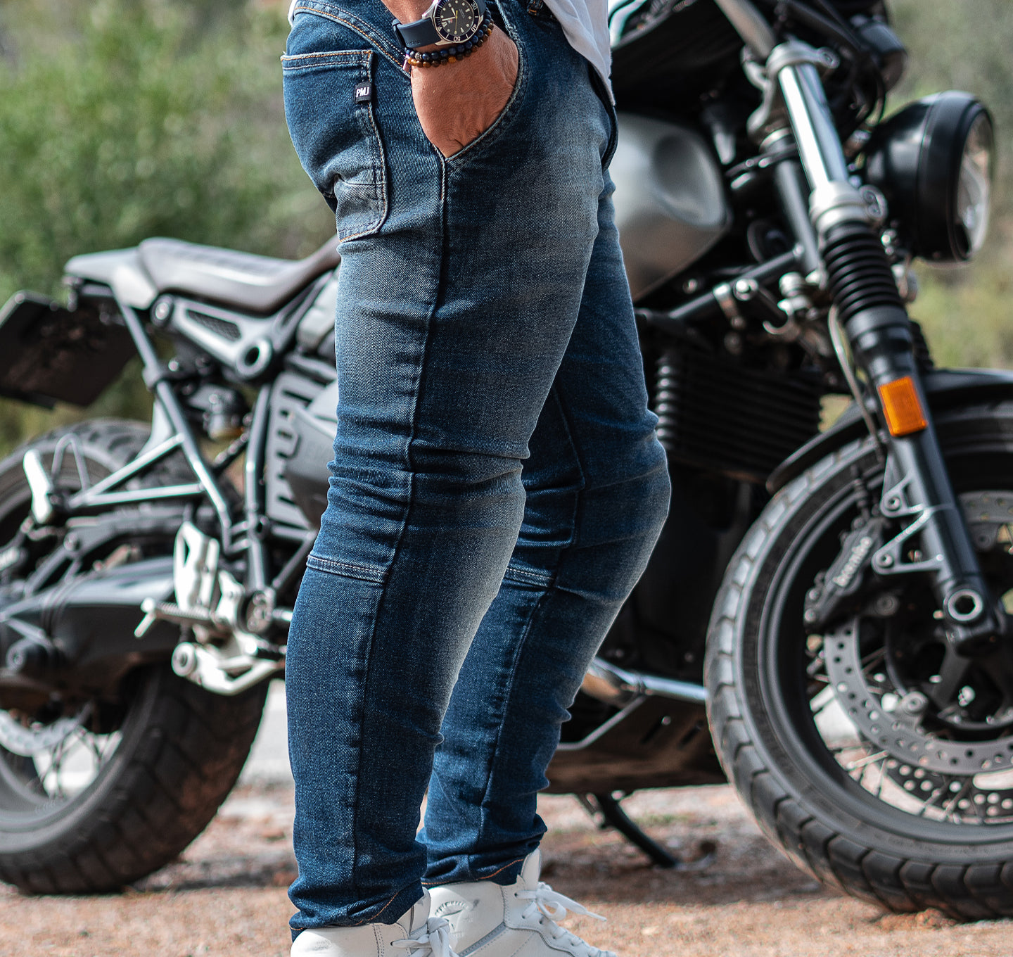 Pantalon jeans moto kevlar , Jeans avec protections moto en promo